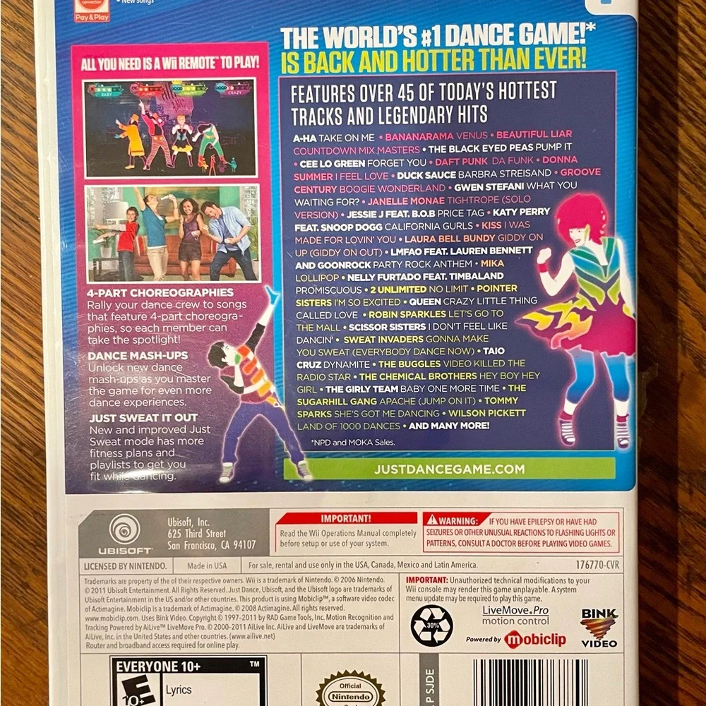 Lot Wii Just Dance 3, Glee Karaoke Revolution, Dance Revolution Hottest Party 2